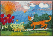 Tappeto per porta a fiori 50x75 cm - Tappeto per ingresso con piede di porco