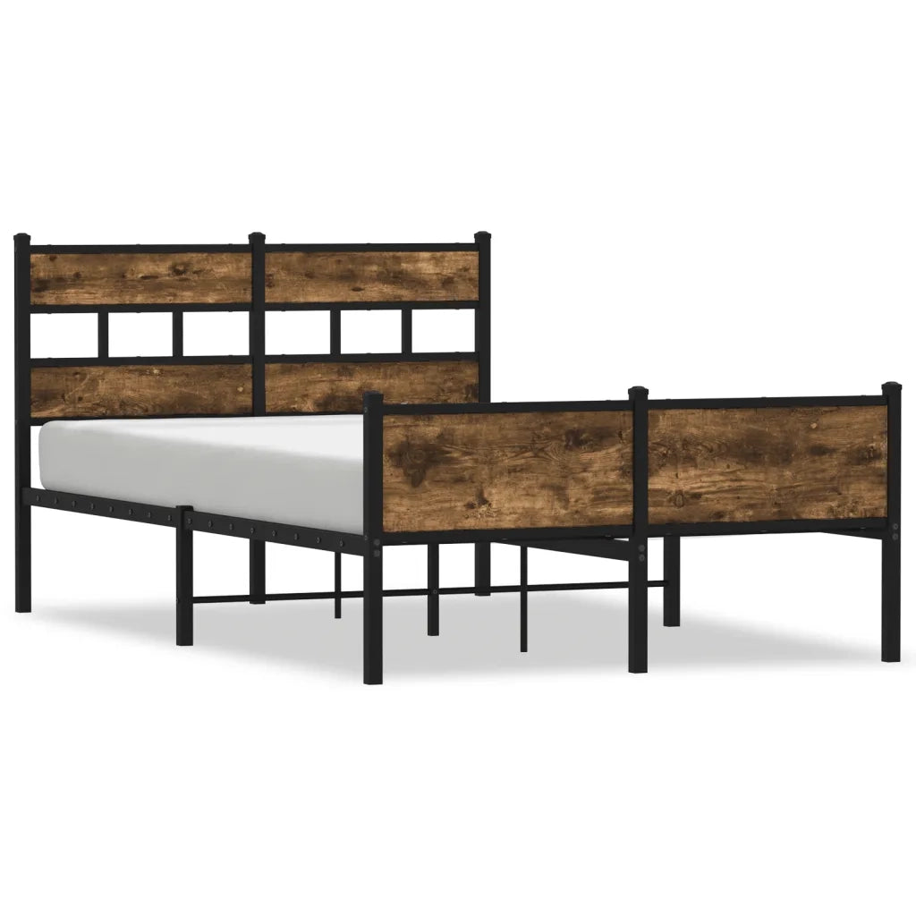 Giroletto senza Materasso-Struttura Letto Rovere Fumo 120x190 cm in Truciolato 146111