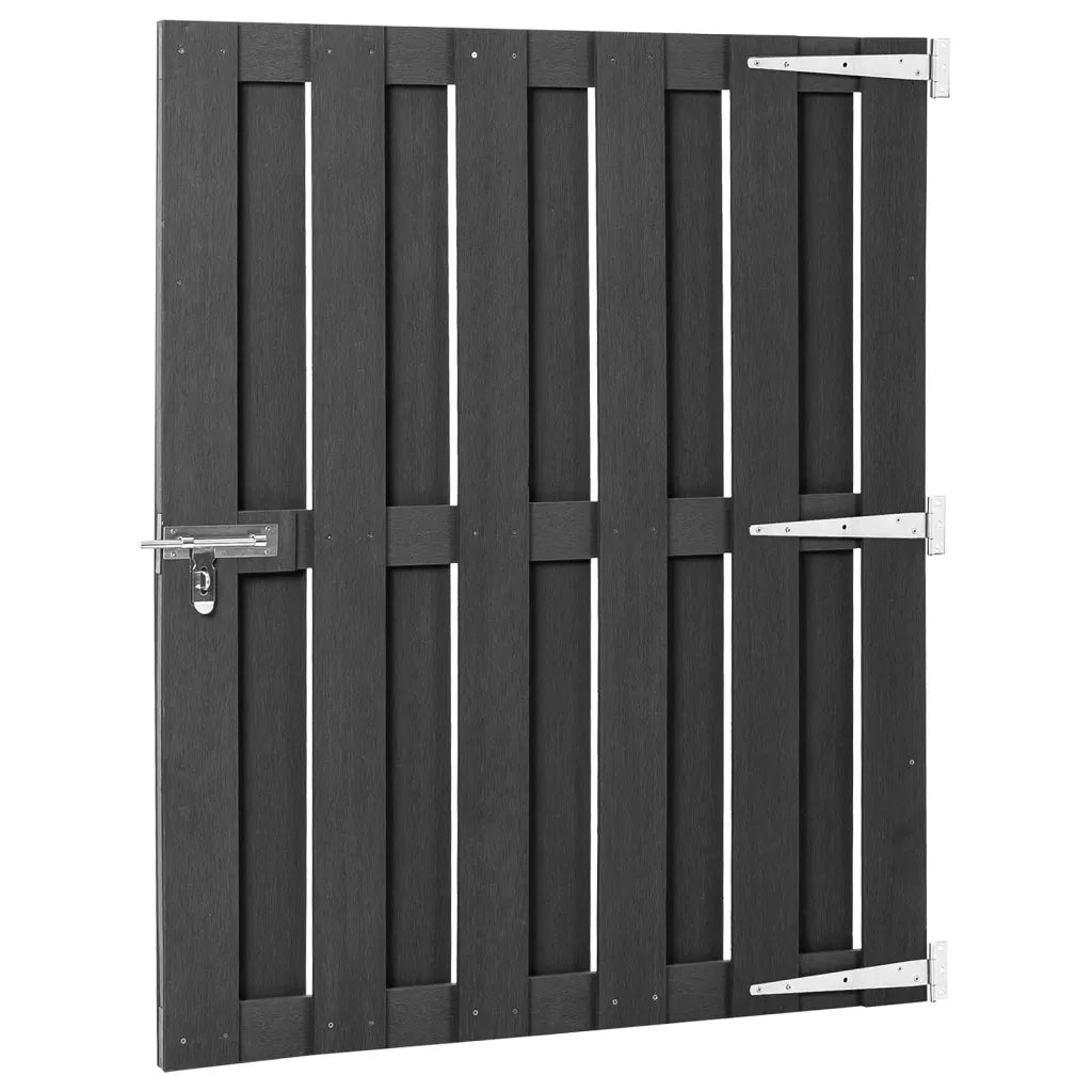 Cancello da Giardino in WPC 100x112 cm Grigio CFW1075262