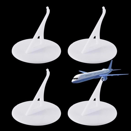 Display standaard universale per modelli aerei - 4 pezzi - in acrilico - dimensioni 6,2 x 6 cm