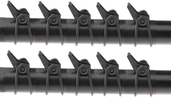 Kit di tenaglie 10 pezzi - Materiale Kunststof/Rubber - Diametro 1,4 cm - Diametro circolare 1,9/2,5 cm - Facile da utilizzare - Adatto per attrezzi da pesca - Porta tenaglie