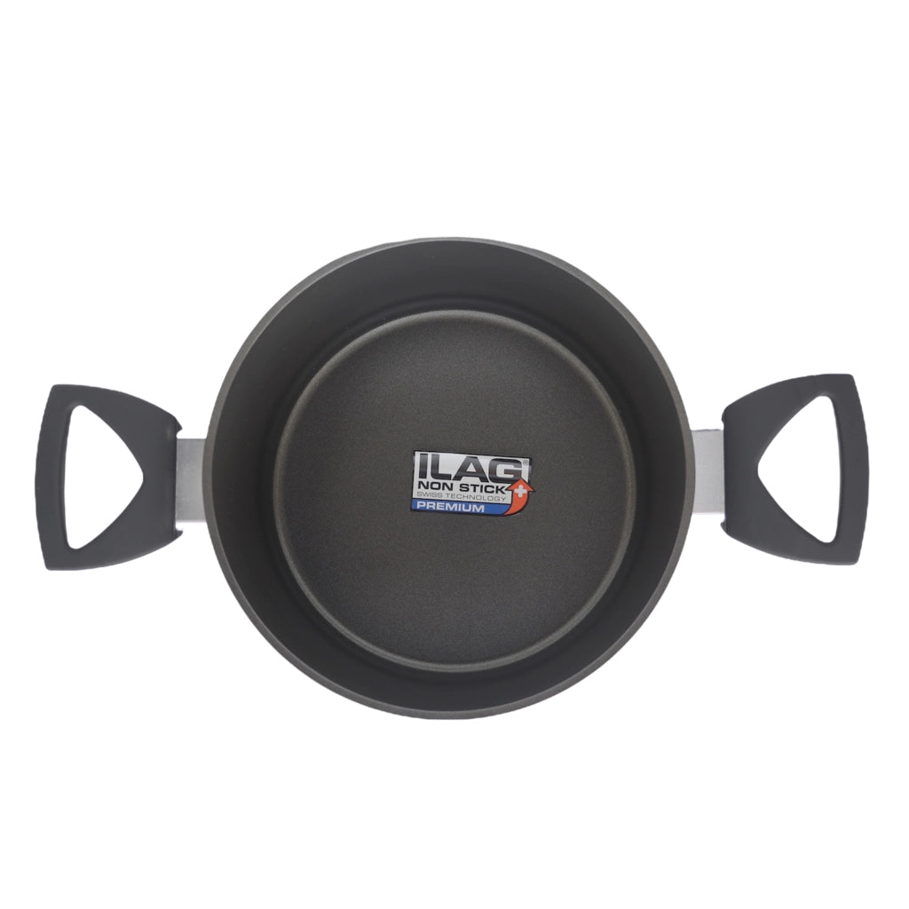 MAURY'S BLACK HAMMER CASSERUOLA CON COPERCHIO IN VETRO 22 CM