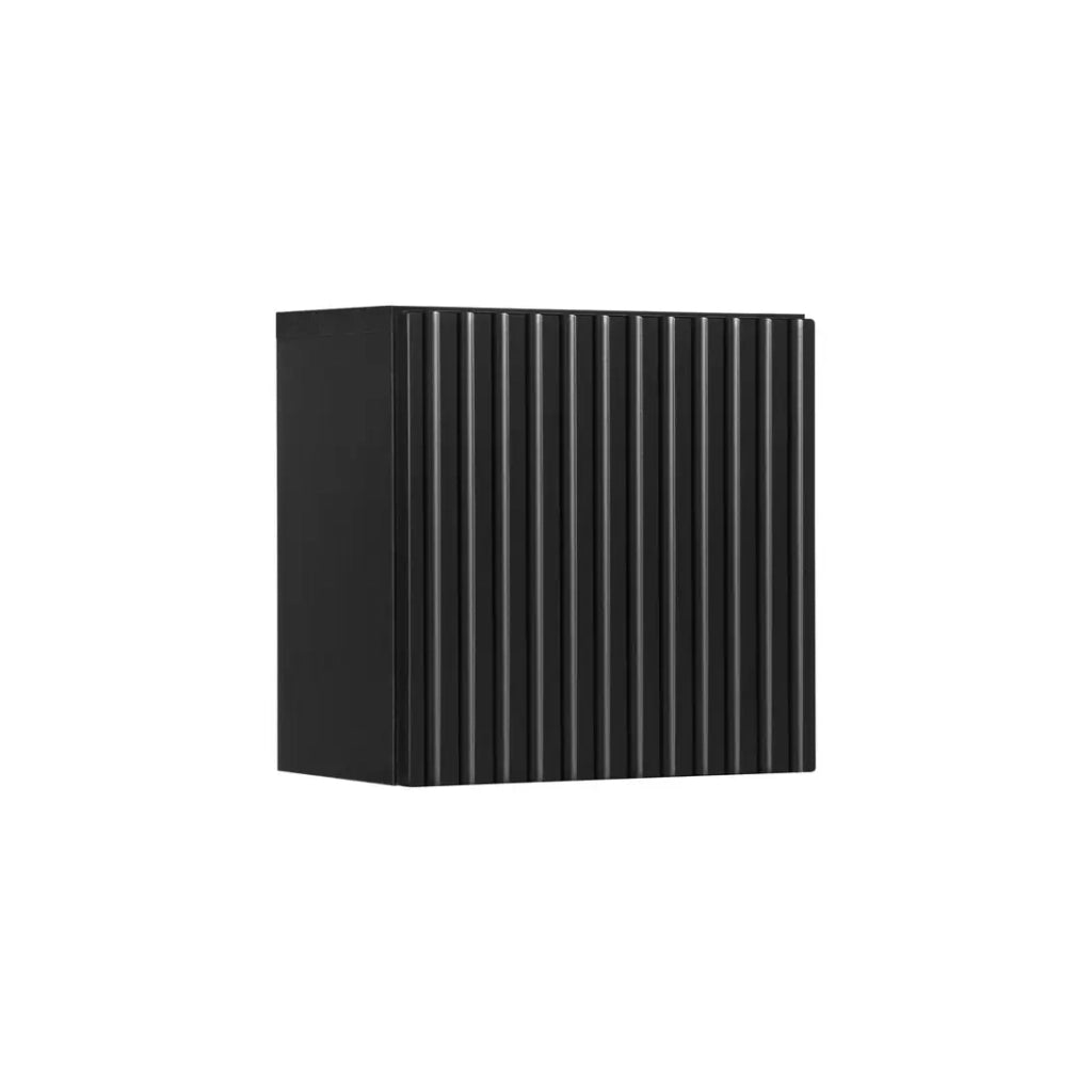 Mobile alto per il bagno VANO – 1 porta – Nero opaco – L30 × P18 × H30 cm – Da appendere