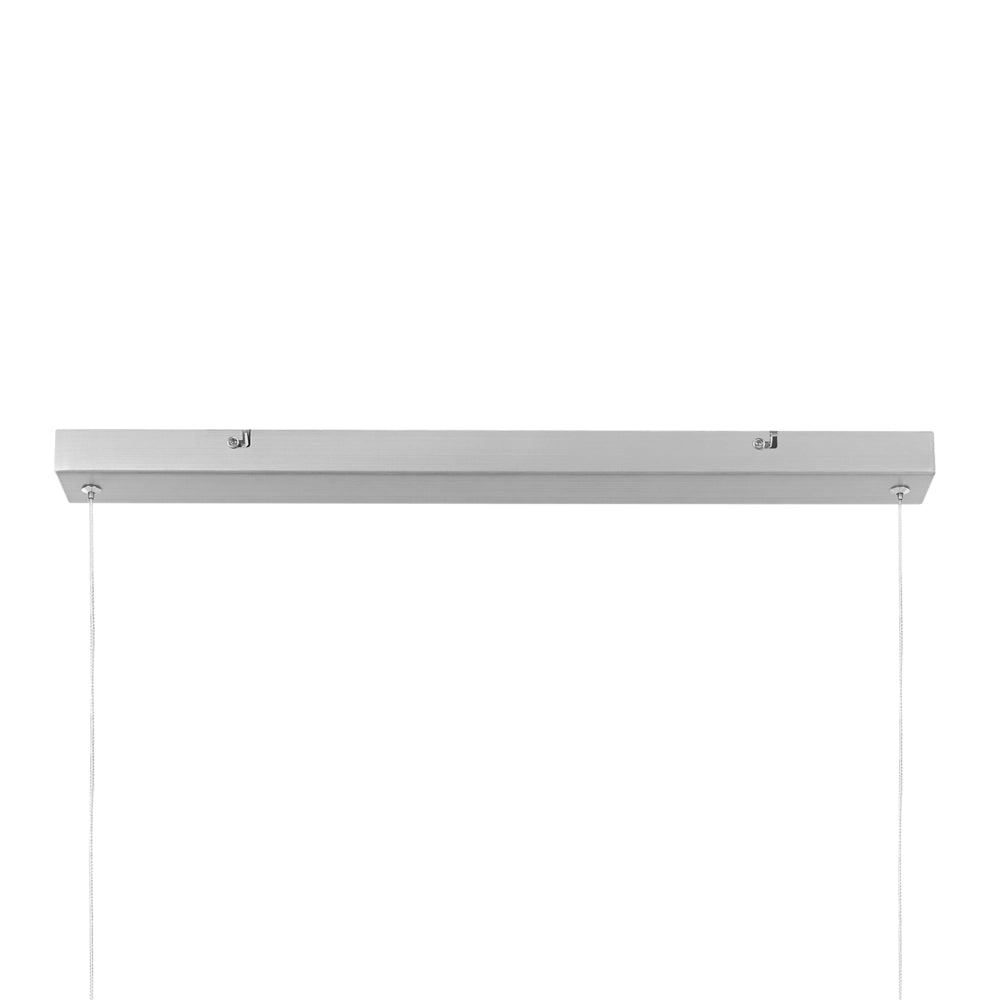 Lampada a sospensione lineare a LED in metallo argento 160 cm stile industriale forma minimalista