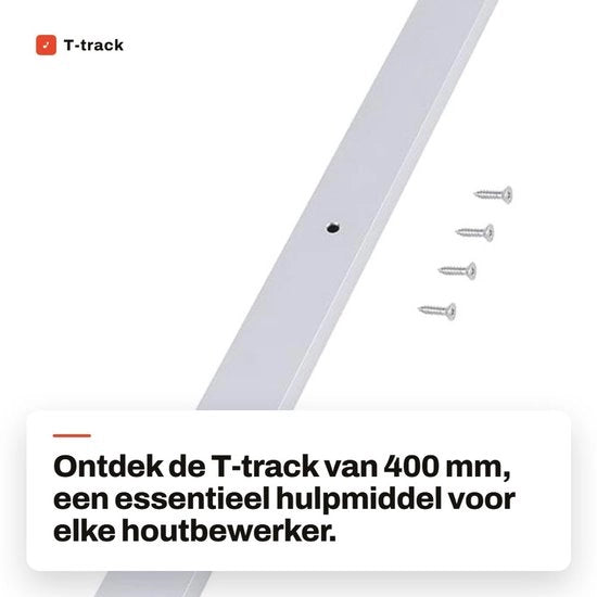T-track 400 mm in Lega di Alluminio - Attrezzo per Lavorazione del Legno - Macchina da Lavorazione Professionale - Resistente alla Corrosione - Installazione Facile - Duraturo - Binario a T con Raggio di Trazione