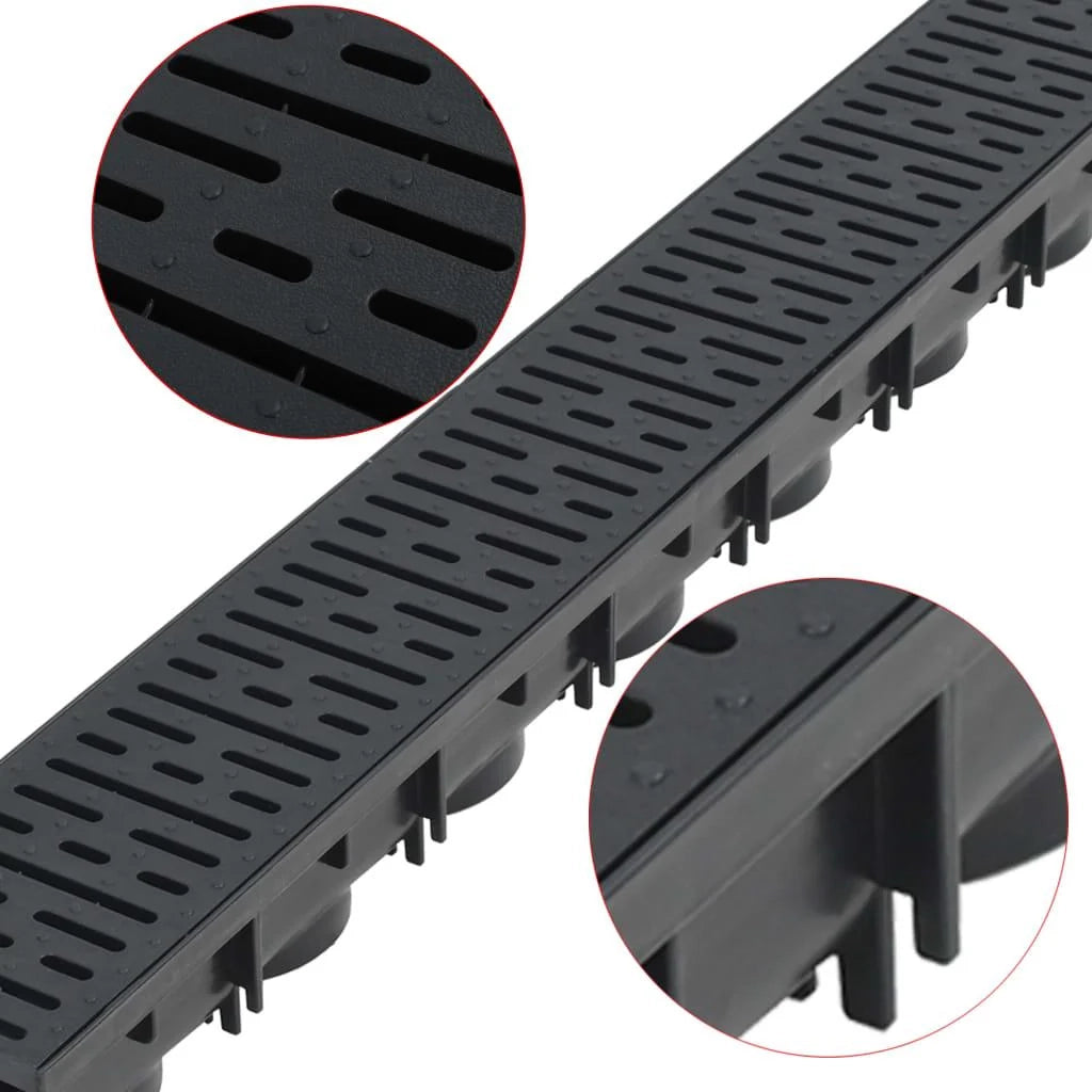 Canaletta di drenaggio in plastica da 4 pezzi lunga 4 m 02_0002995