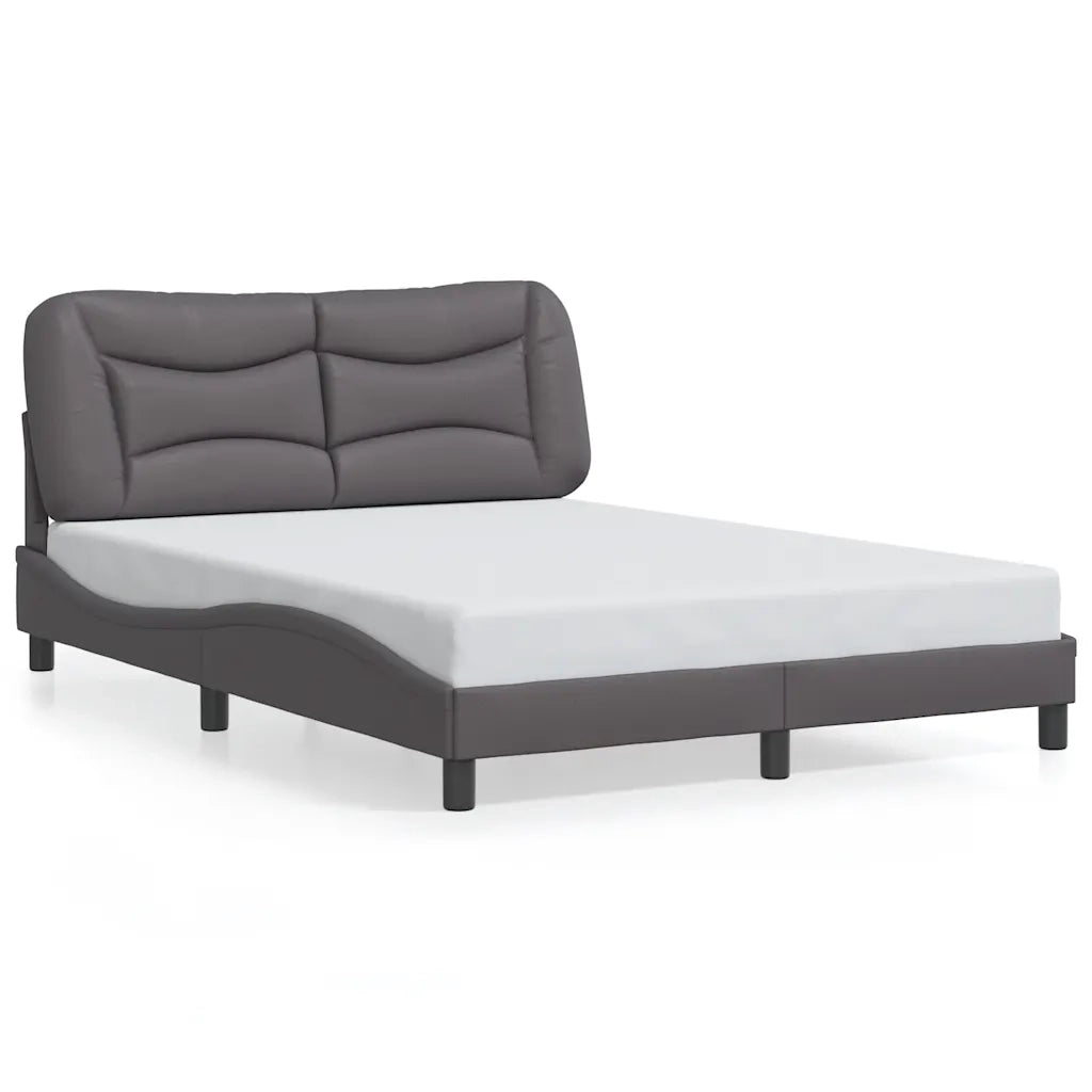 Giroletto senza Materasso Hvar Grigio 140x200 cm in Similpelle 3208005