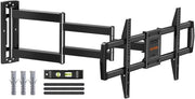 Supporto per schermo con braccio lungo, 962 mm, adatto per la maggior parte delle TV da 42 a 75 pollici. Supporto per schermo completamente girevole e inclinabile. Sostiene fino a 45 kg. Massimo VESA 600x400 mm.