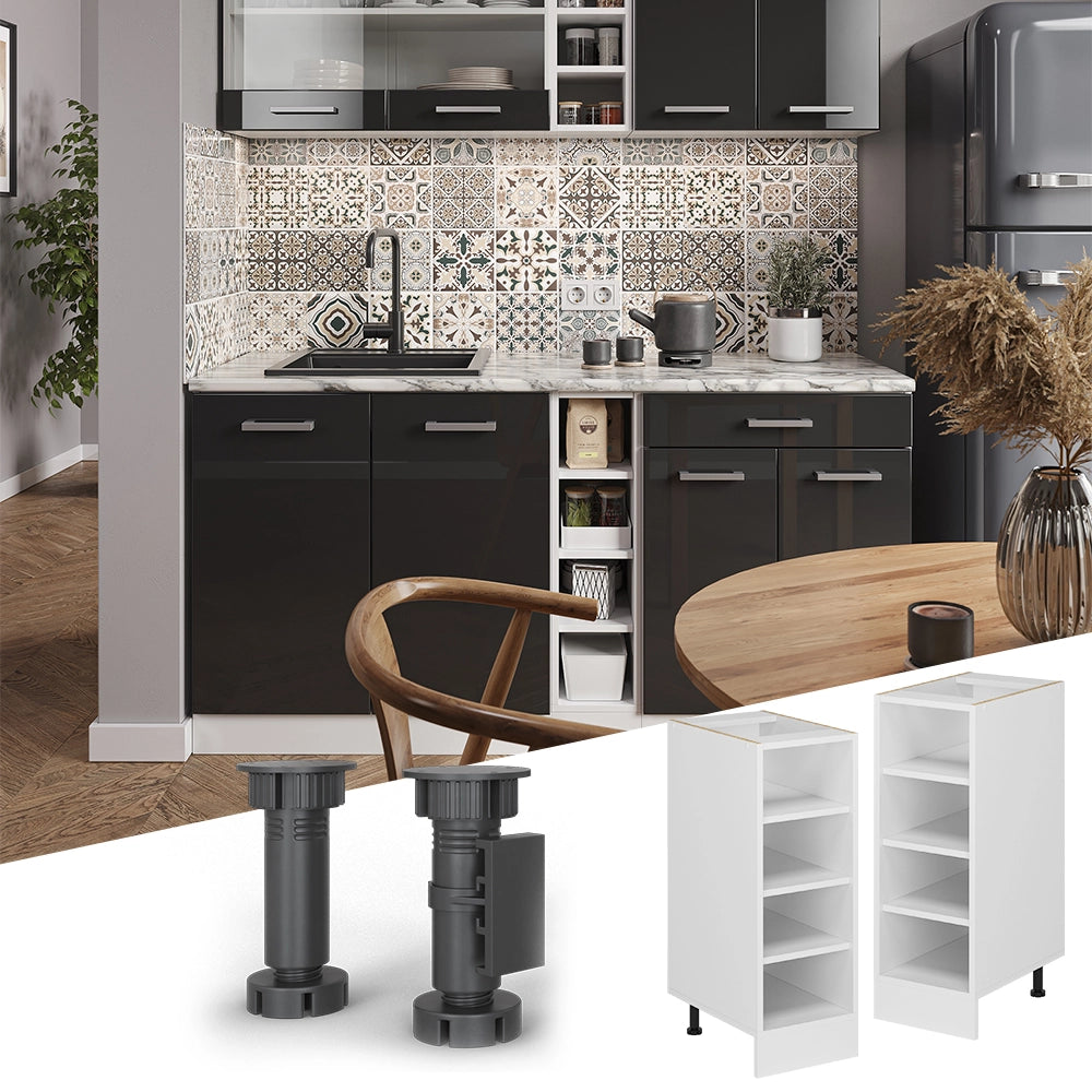 Vicco Scaffale da cucina Bianco 30 cm , PL Marmo