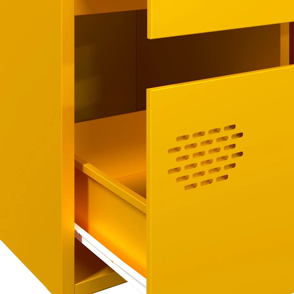 Credenza Giallo Senape 68x39x101,5 cm in Acciaio 851223