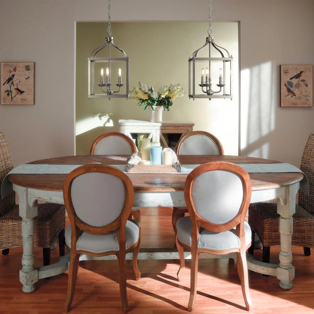 Lampada a sospensione Kichler Larkin nichel spazzolato 2xE14