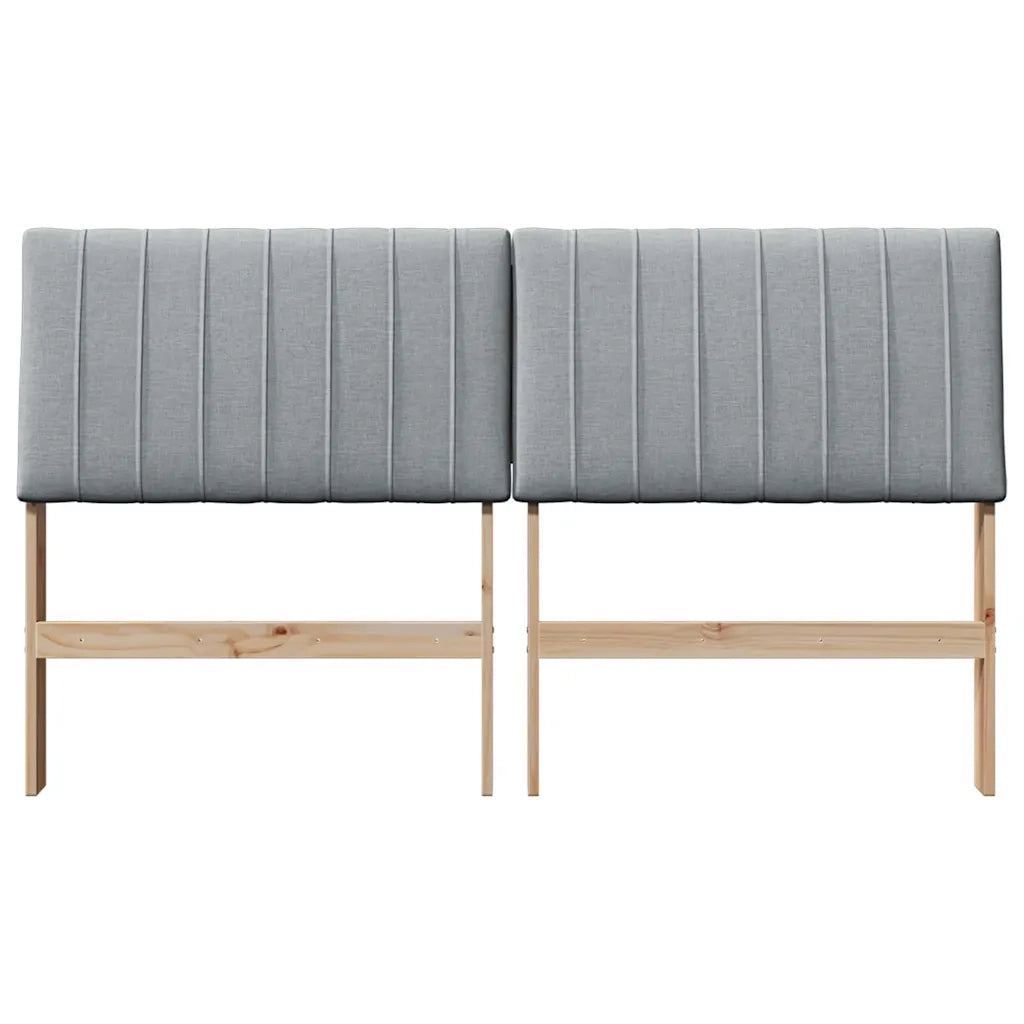 Testiera | Testata imbottita Grigio chiaro 160 cm Pino massello