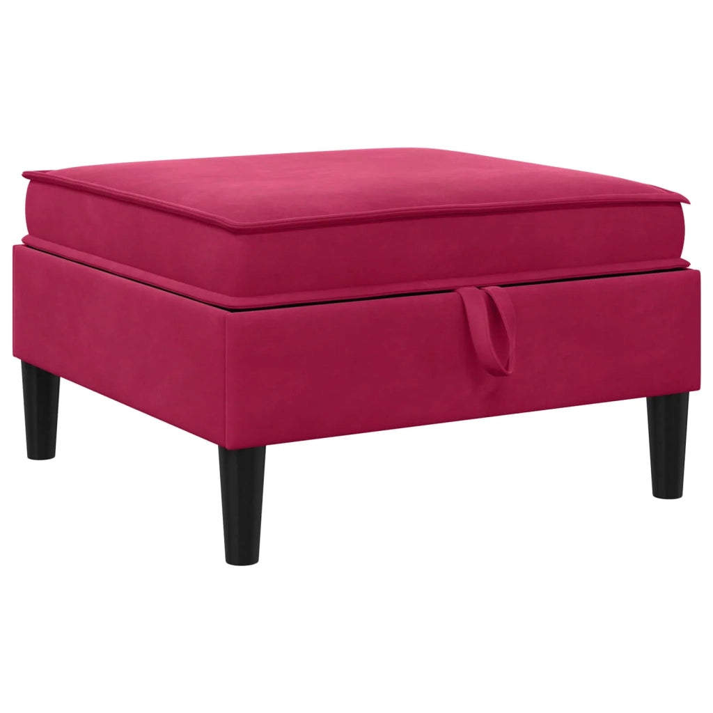 Set di mobili per il soggiorno 4 pcs Rosso Vino Velluto 3413750