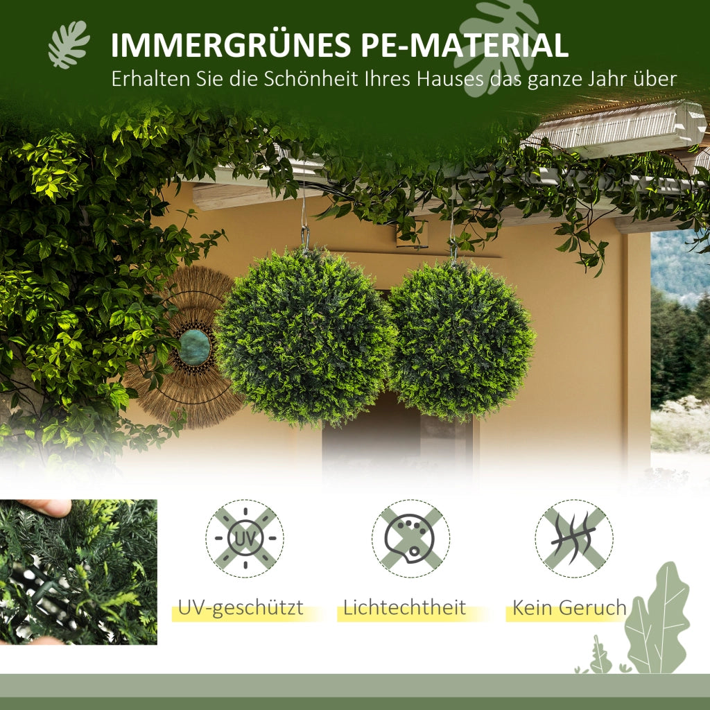 Piante Artificiali Set 2 Pezzi ¨C zephmum ¨C Verde 45 cm
