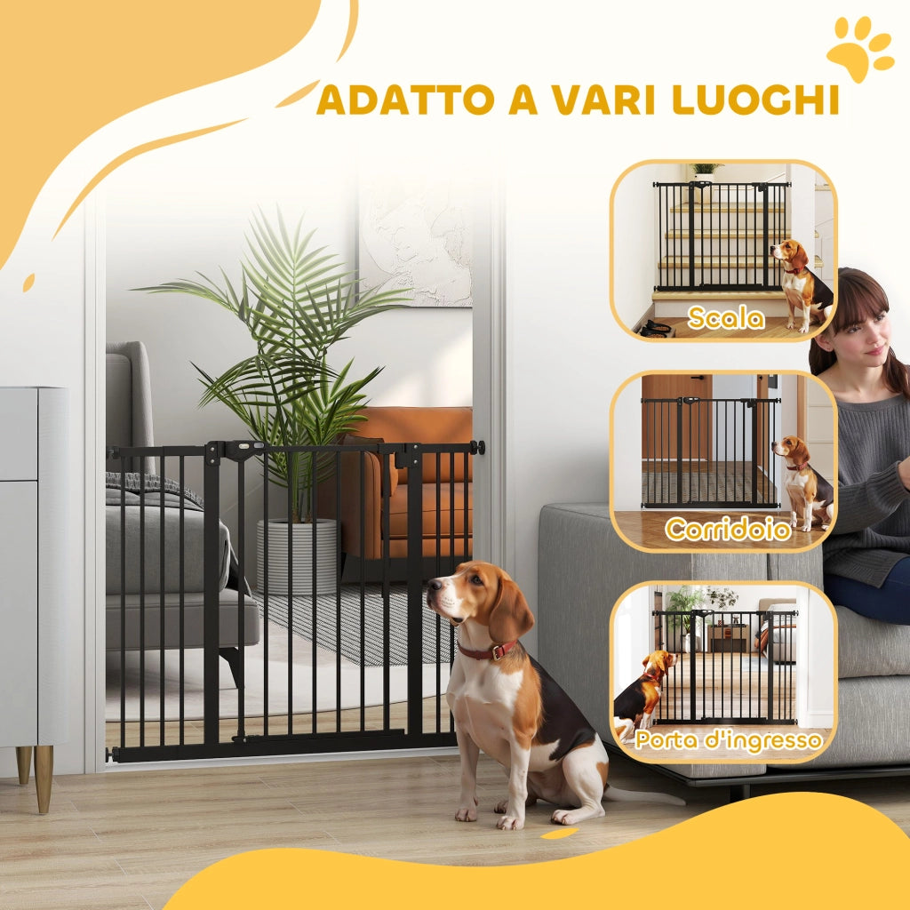 Cancellino per Cani Regolabile ¨C Minimal ¨C Nero, 100 cm