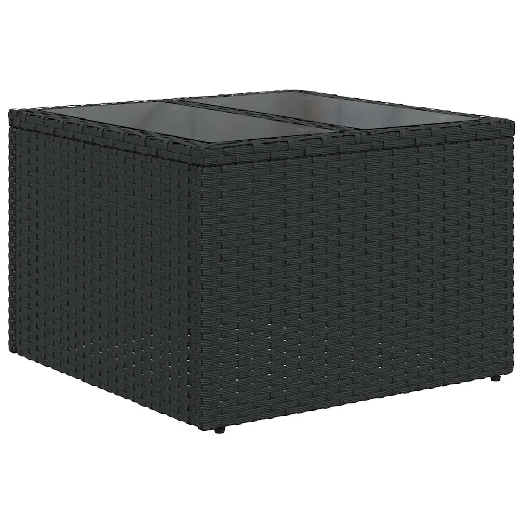Set Divano da Giardino 6 pz con Cuscini Nero in Polyrattan 3222535