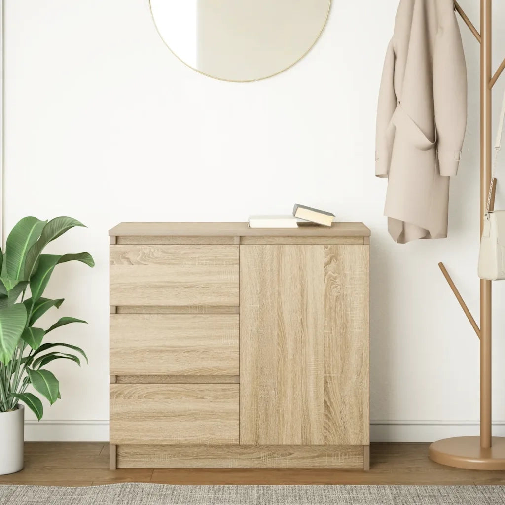 Credenza con Cassetto-Buffet-Armadio da cucina Rovere Sonoma 71x35x65 cm in Truciolato 268745