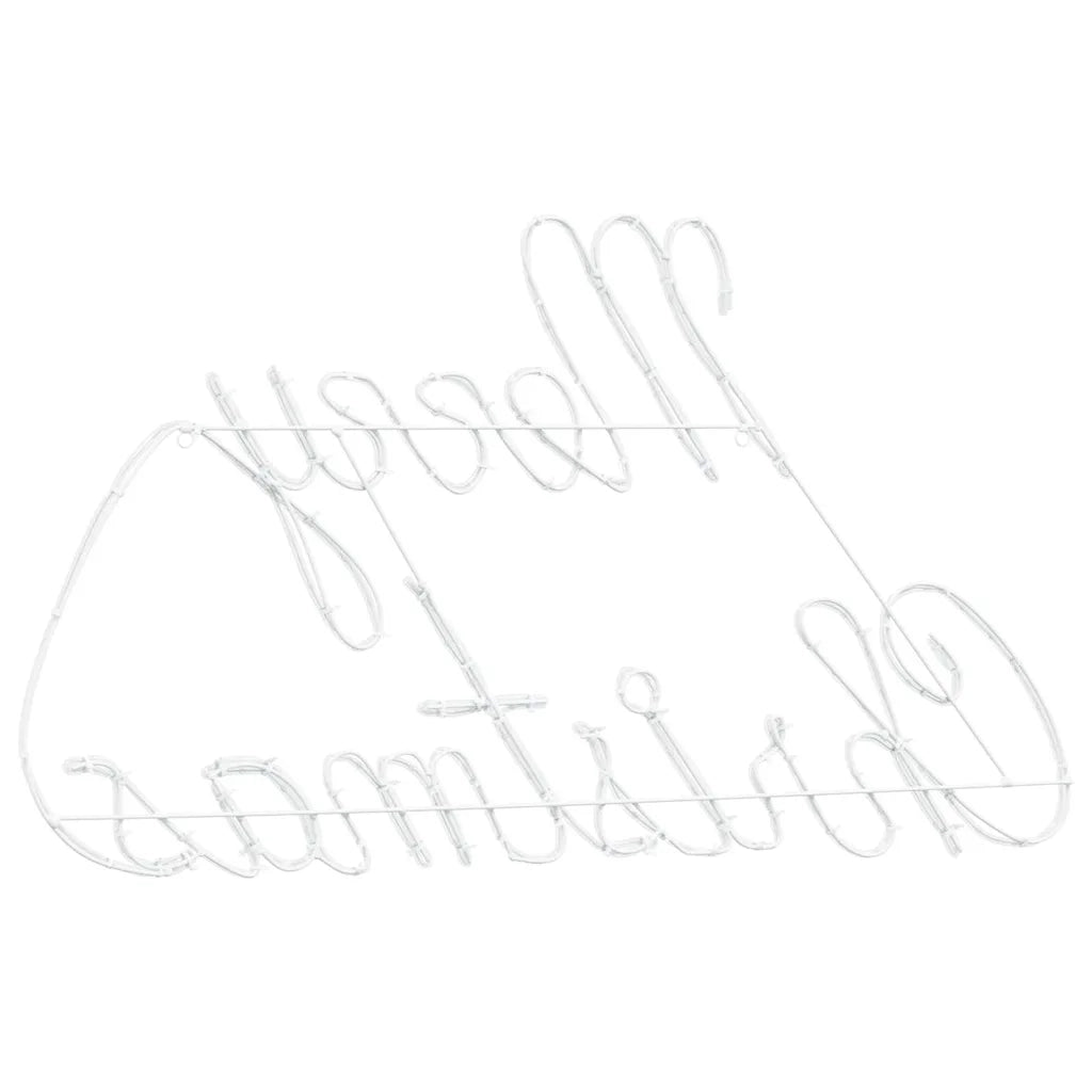 Insegna di Natale con 216 LED Rosso 99 x 55 x 13 cm Ferro CFW9751629