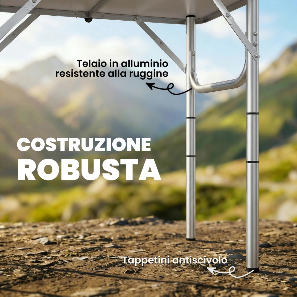 Tavolo Pieghevole da Picnic ¨C zephmum ¨C Nero 60 cm