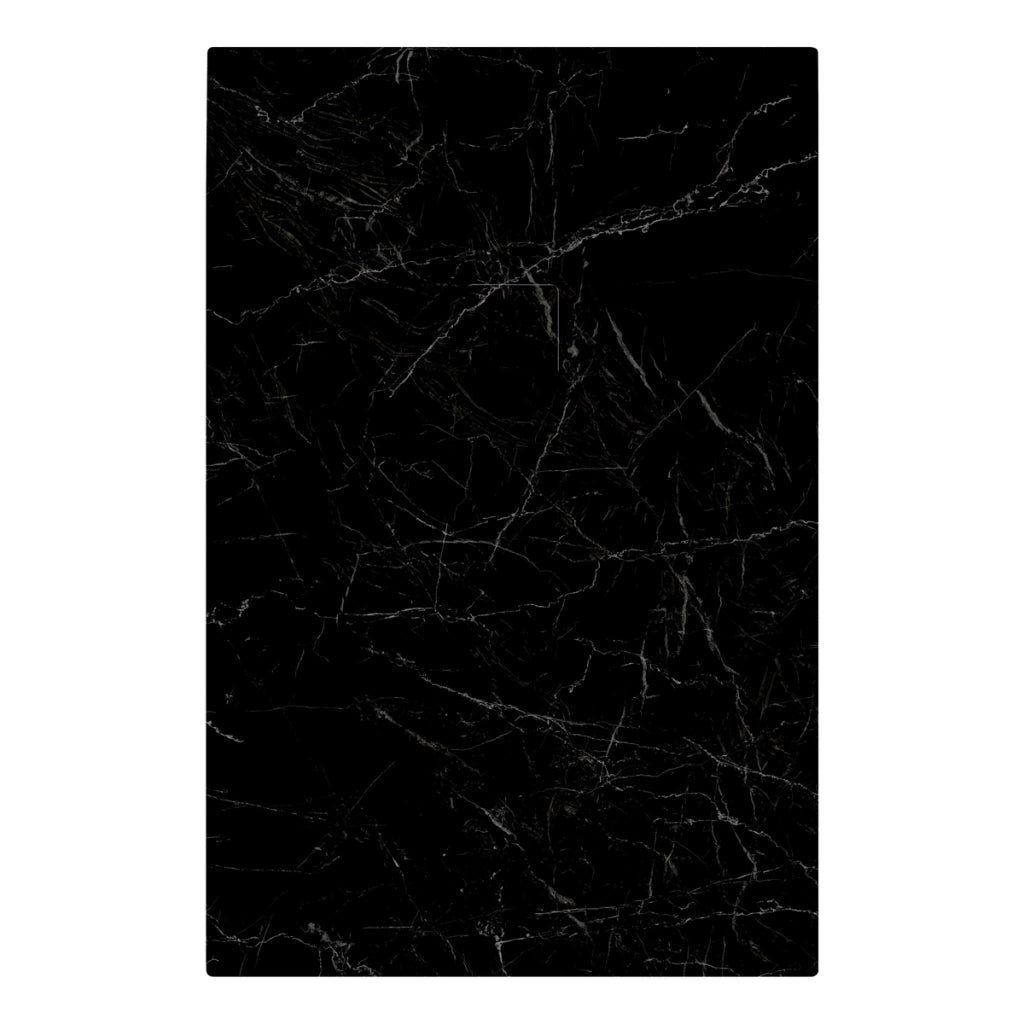 Piatto doccia in marmoresina 160x80 cm effetto marmo nero Rock Marquina SVEZIA