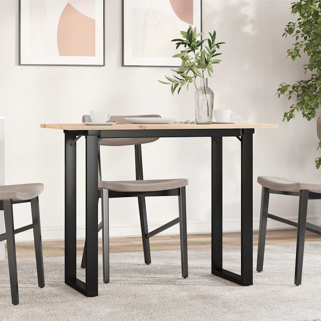 Tavolo da Pranzo Telaio a O 100x50x75 cm Legno Pino e Acciaio 3282675