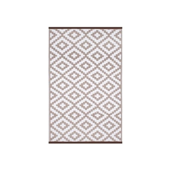 Moia Spa TE02 Tappeto per Esterni in Polipropilene Intrecciato Design Damasco 180x270 cm colore Azzurro e Bianco