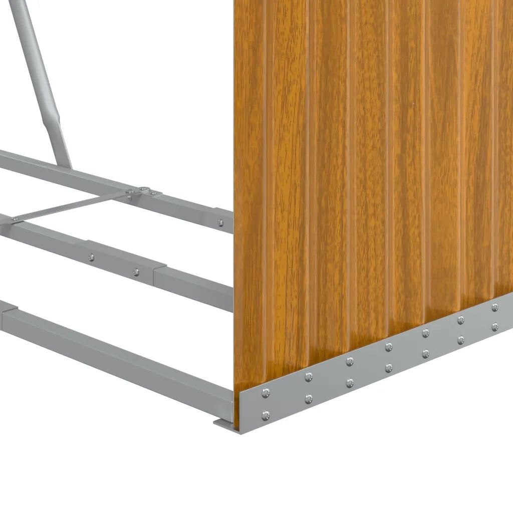 Portaceppi Effetto Legno 120x45x210 cm in Acciaio Zincato CFW2006399