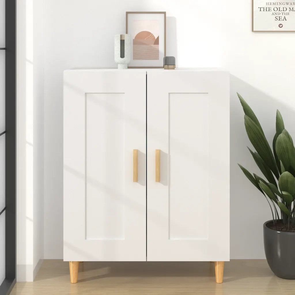 Credenza | Madia | Buffet da pranzo | Armadio da pranzo Bianca 69,5x34x90 cm in Legno Multistrato