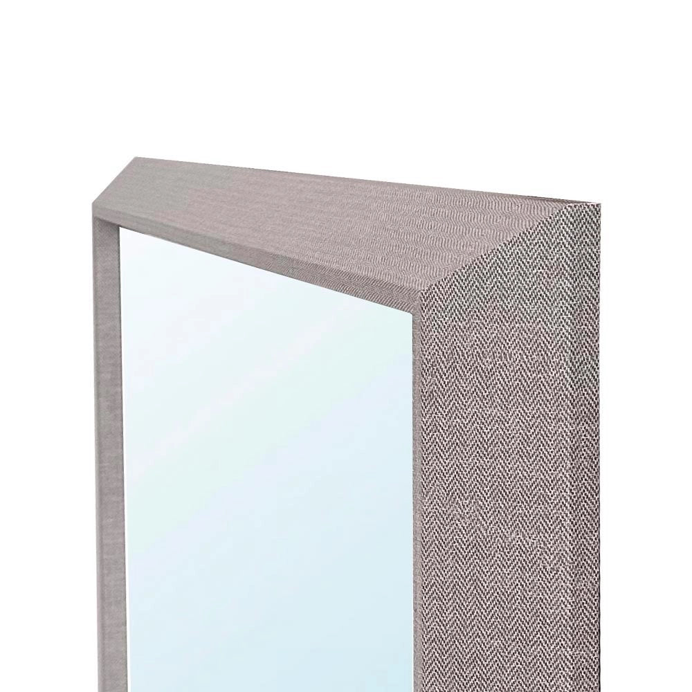 Specchiera Rettangolare con Cornice Sintesi tessuto grigio 127x65 cm. – Eleganza e raffinatezza