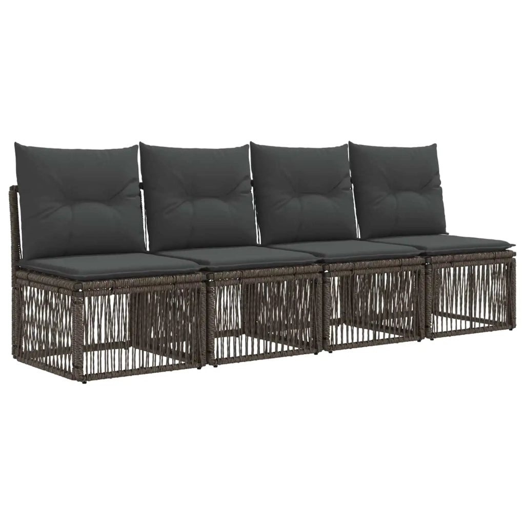 Set Divano da Giardino 8 pz Grigio e Grigio Scuro polyrattan 3436928