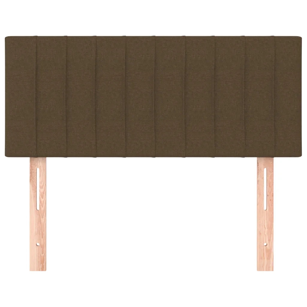 Testiera-Testata-Testiera Decorativa Marrone Scuro 90x5x78/88 cm in Tessuto 341219