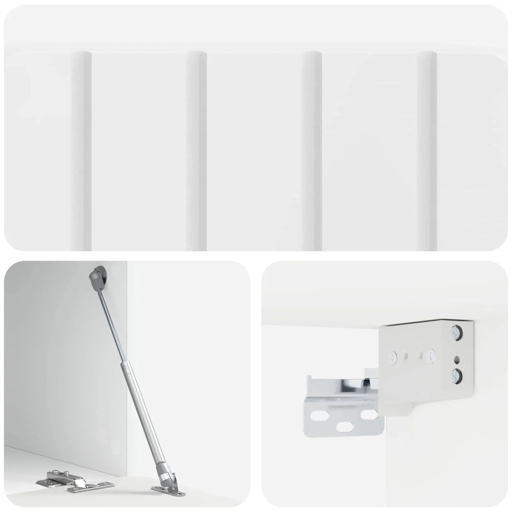 Mobile TV da Muro | Armadietto TV | Mobile Porta TV Bianco Lucido 59,5 x 41 x 30 cm