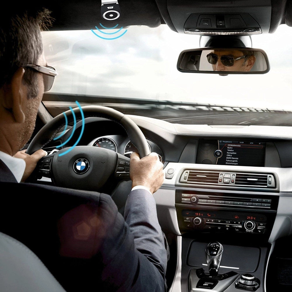Trade Shop - Vivavoce Audio Per Auto Bluetooth 4.1 Per Chiamate Vocali Gps E Ascoltare Musica -