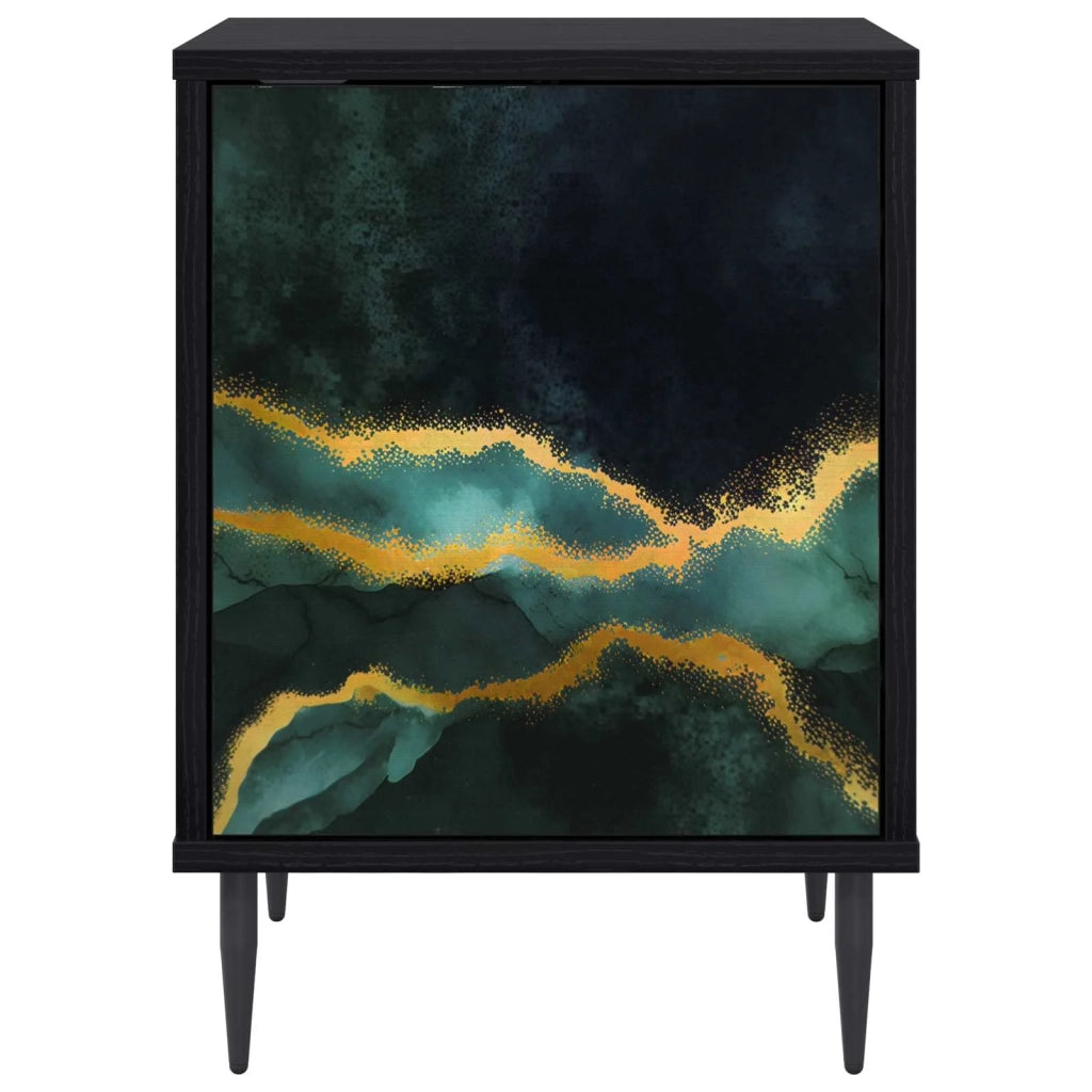 Armadio da Notte WIJHE 2 pz Rovere Nero 36 x 33 x 51 cm 8007240