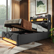 letto imbottito lino grigio 90x200 cm