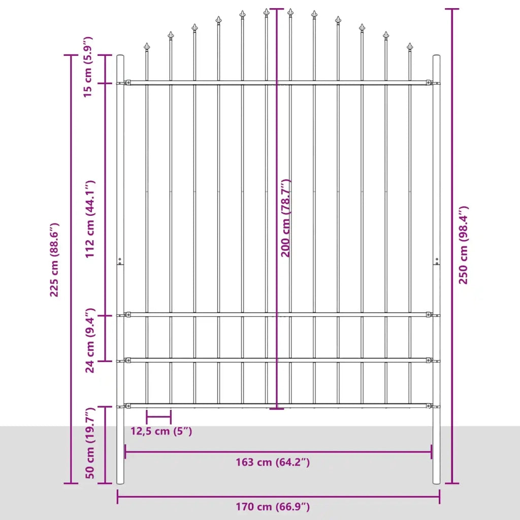 Recinzione per Giardino | Recinzione da cortile Woerden Bianco 170 x 225 cm