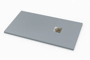 Piatto doccia Ardesia extra piatto 100X120 cm colore Grigio RAL 7040 griglia in Acciaio