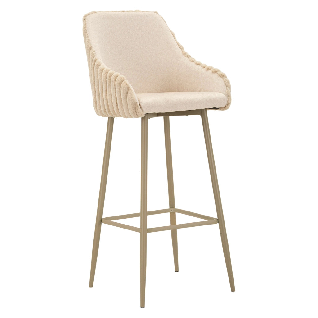 Spiti, Sgabello Imbottito, 52x46x111h cm Bianco Crema