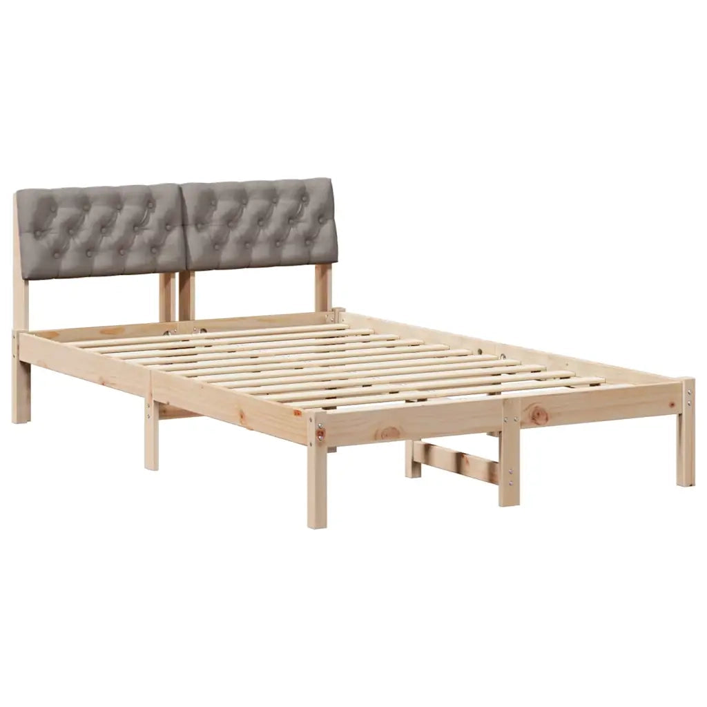 Letto matrimoniale | Letto per adulti | Struttura del Letto con testiera Marrone e taupe 120 x 190 cm