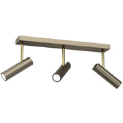 Plafoniera barra 3 spot orientabili oro GU10 Axion Luminex