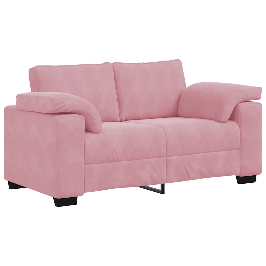 Set di Divani 3 pz con Cuscini rosa in Velluto 3324670