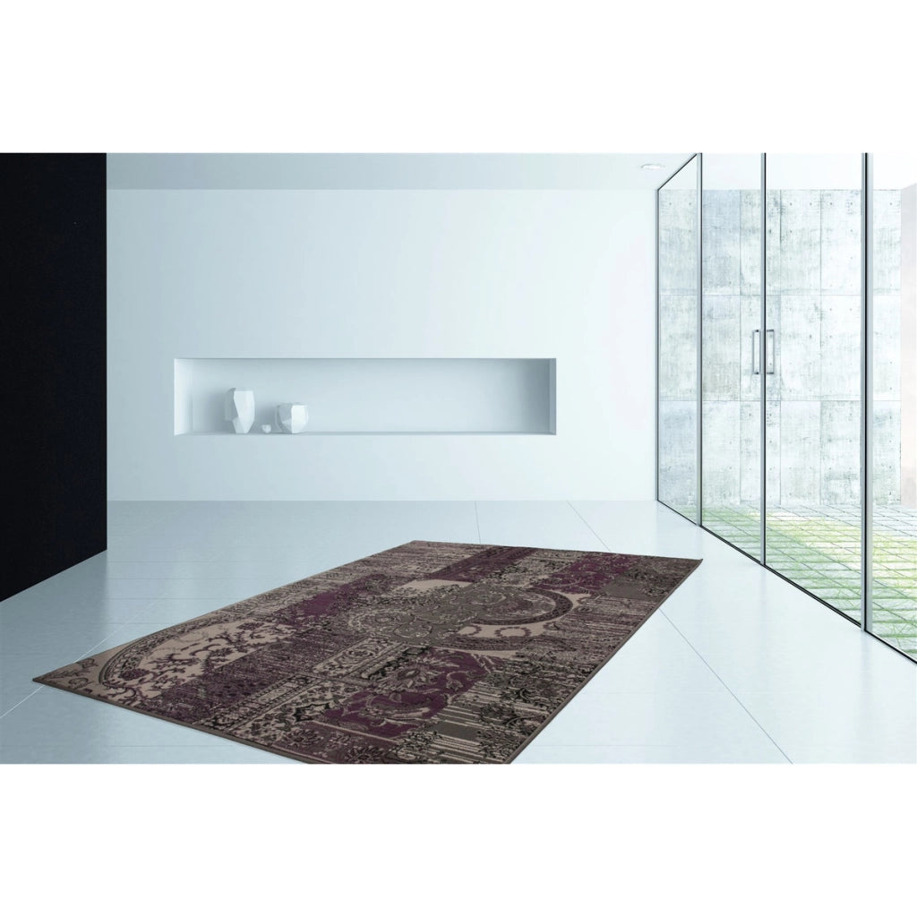 Tappeto Sona 2086 a Pelo Corto in Stile Patchwork