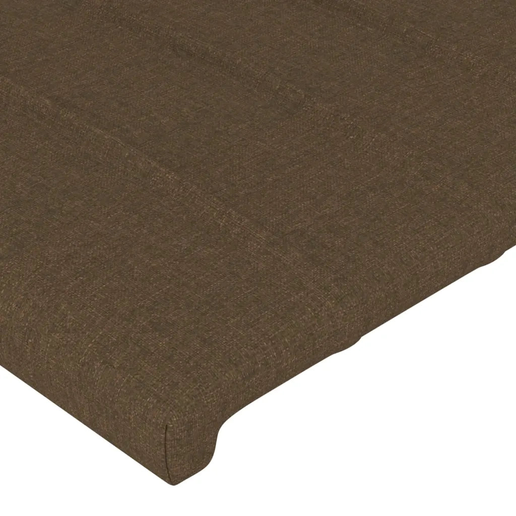 Testiera | Testata a LED Marrone Scuro 160x5x78/88 cm in Tessuto