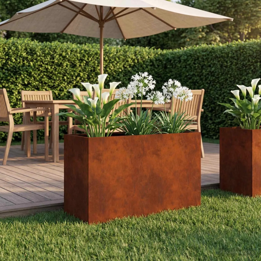 Vaso da giardino Ruggine 80 x 40 x 50 cm Acciaio Corten 8005720