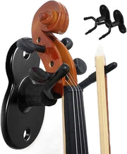 Supporto per violino con base metallica, hanger doppio capo, gomma antiscivolo, inclusa viti e tubi di espansione