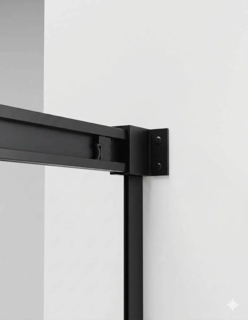 Box doccia ingresso angolare 2+2 THALASSA (BASIC) 90x75 cm Nero vetro trasparente