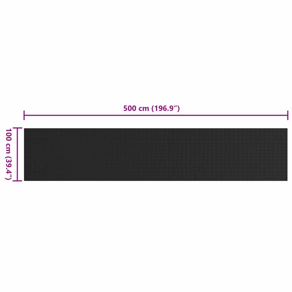 Tappeto per pavimento Nero 1 x 5 m Gomma 42046719
