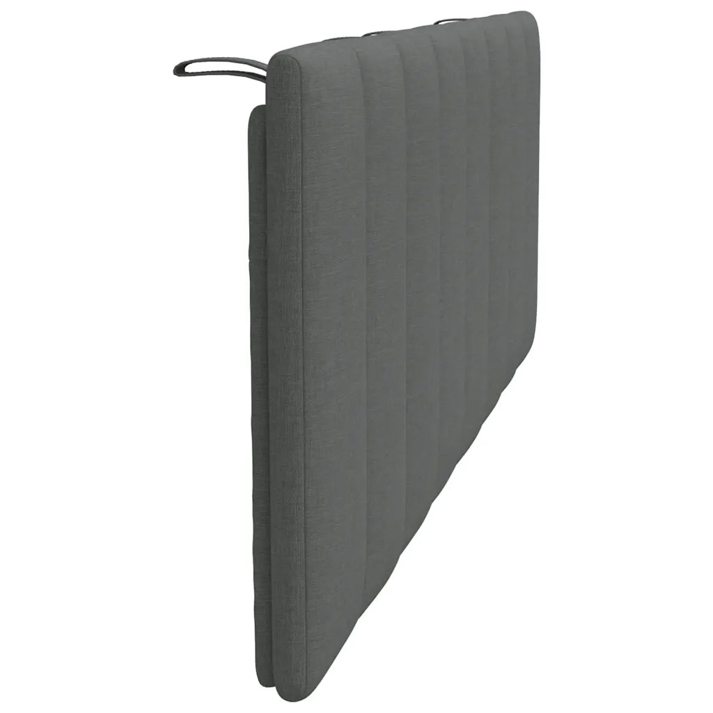 Cuscino Testiera Hanko Grigio Scuro 140 cm in Tessuto 4019164