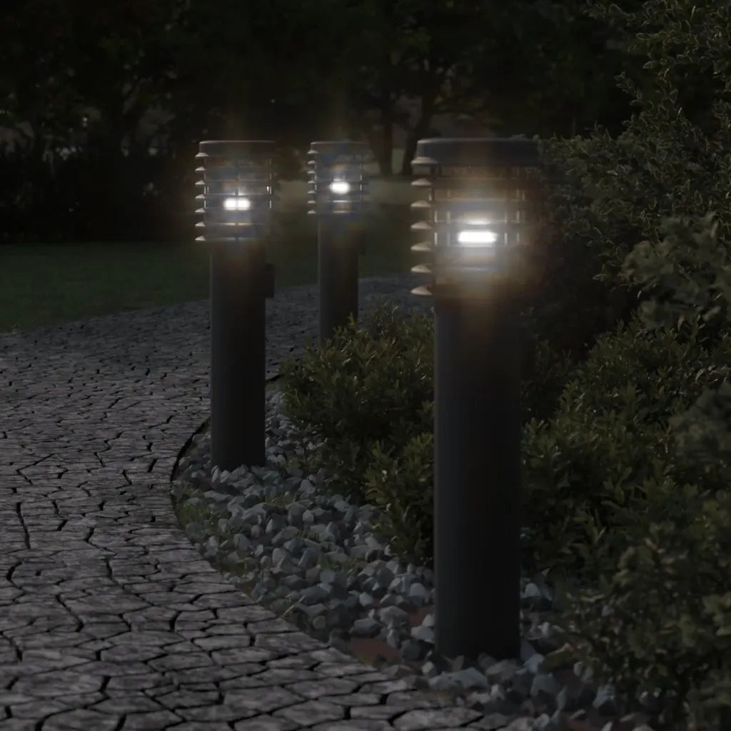 Lampada da Terra per Esterni Nera 60 cm in Acciaio Inox 4006361