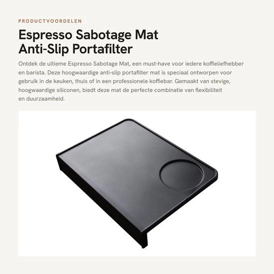 Tampino Antislip per Barista - Piastra di Tampaggio in Silicone - Facile da Pulire - Resiste ai Colpi e alle Scosse